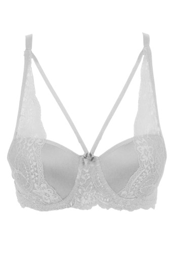 LİZA - Liza Kadın Dantelli Çapraz Destekli Sütyen - Beyaz
