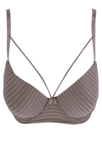 LİZA - Liza Kadın Destekli Jakarlı Çapraz Askılı Sütyen - Bej