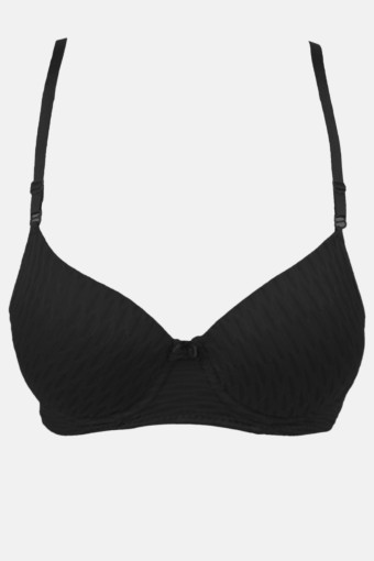 LİZA - Liza Kadın Destekli Jakarlı Geniş Lastik Sütyen - Vizon (1)