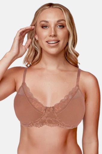 LİZA - Liza Kadın Destekli Sütyen Dantelli - Somon