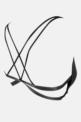 LİZA - Liza Kadın Desteksiz Büstiyer Önü Kopçalı Sırt İpli Sporcu - Siyah (1)