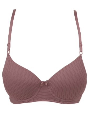 LİZA - Liza Kadın Desteksiz Jakarlı Sütyen - Gülkurusu