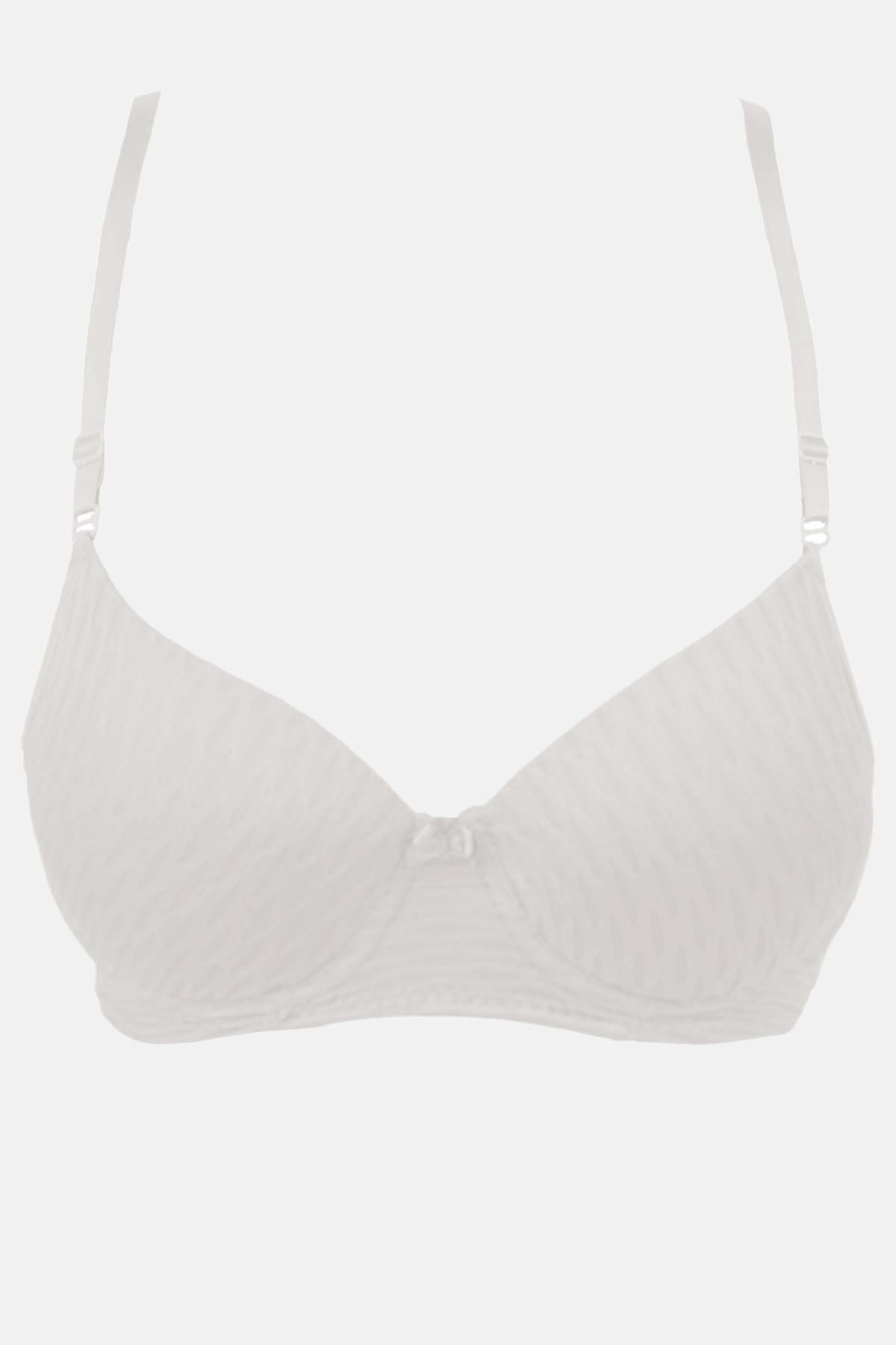 Liza Kadın Desteksiz Jakarlı Sütyen - Vizon - Thumbnail