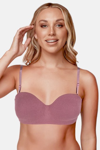 LİZA - Liza Kadın Desteksiz Penye Sütyen Lotus Fitilli - Gülkurusu