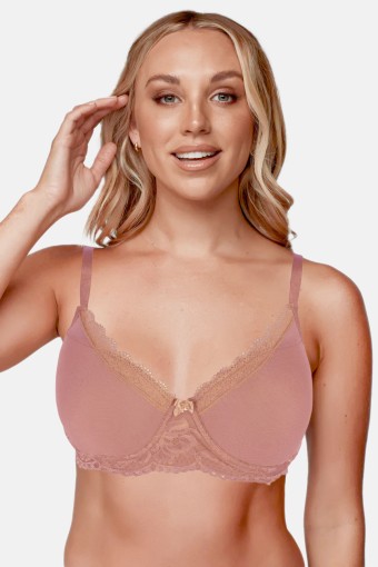 LİZA - Liza Kadın Desteksiz Sütyen Dantelli - Somon