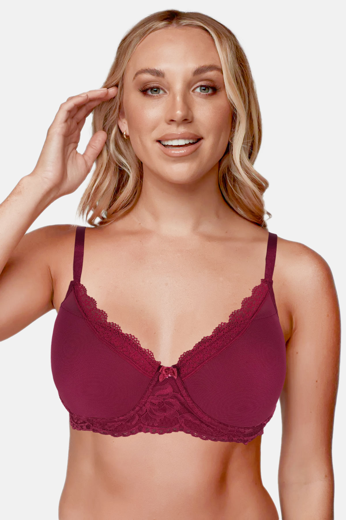 Liza Kadın Desteksiz Sütyen Dantelli - Somon - Thumbnail