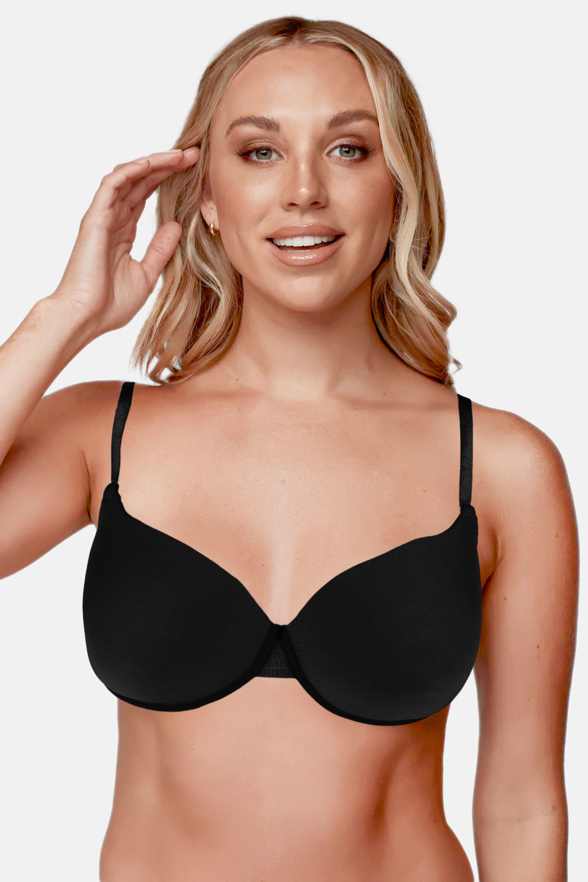 Liza Kadın Double Destekli Sütyen Dantelli - Mürdüm - Thumbnail