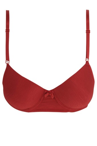 LİZA - Liza Kadın Jakarlı Desteksiz Telli Sütyen - Kırmızı