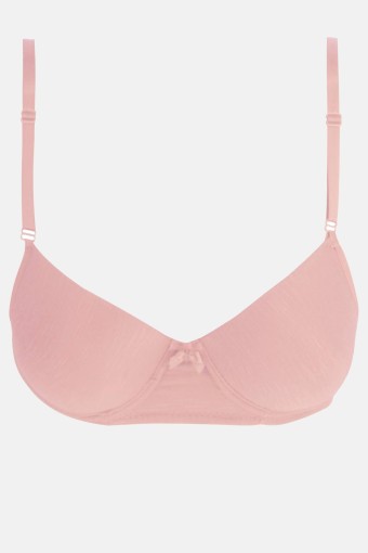 LİZA - Liza Kadın Jakarlı Desteksiz Telli Sütyen - Pudra