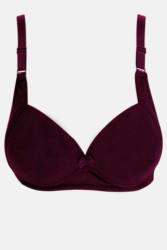 LİZA - Liza Kadın Jakarlı Toplayıcı Telsiz Sütyen - Mürdüm