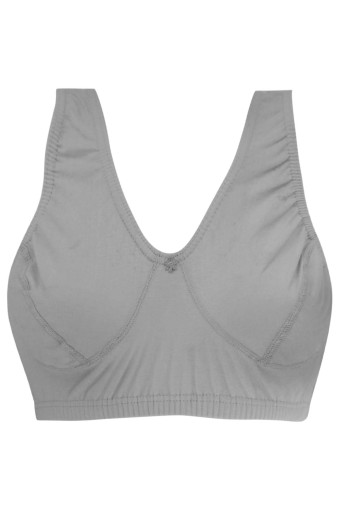 LİZA - Liza Kadın Penye Kalın Askılı Lastikli Sütyen - Gri - 95