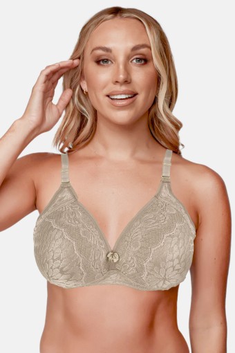 LİZA - Liza Kadın Telsiz Toparlayıcı Sütyen Dantelli - Açık Vizon