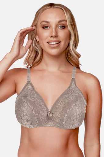 LİZA - Liza Kadın Telsiz Toparlayıcı Sütyen Dantelli - Vizon