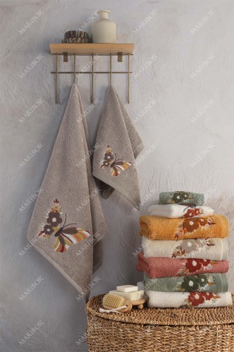 MARİBOR - Maribor El Yüz Havlusu Mariposa Bambu 3D Nakışlı 50x90