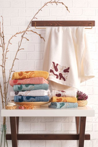 MARİBOR - Maribor El Yüz Havlusu Riva Bambu 3D Nakışlı 50x90 (1)