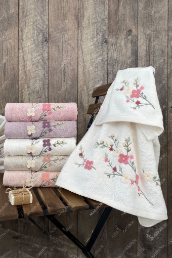 MARİBOR - Maribor Mutfak Havlusu Lavem Bambu 3D Nakışlı 30x50 3'lü