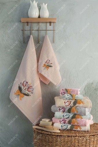 MARİBOR - Maribor Mutfak Havlusu Tulipa Bambu 3D Nakışlı 30x50 3'lü