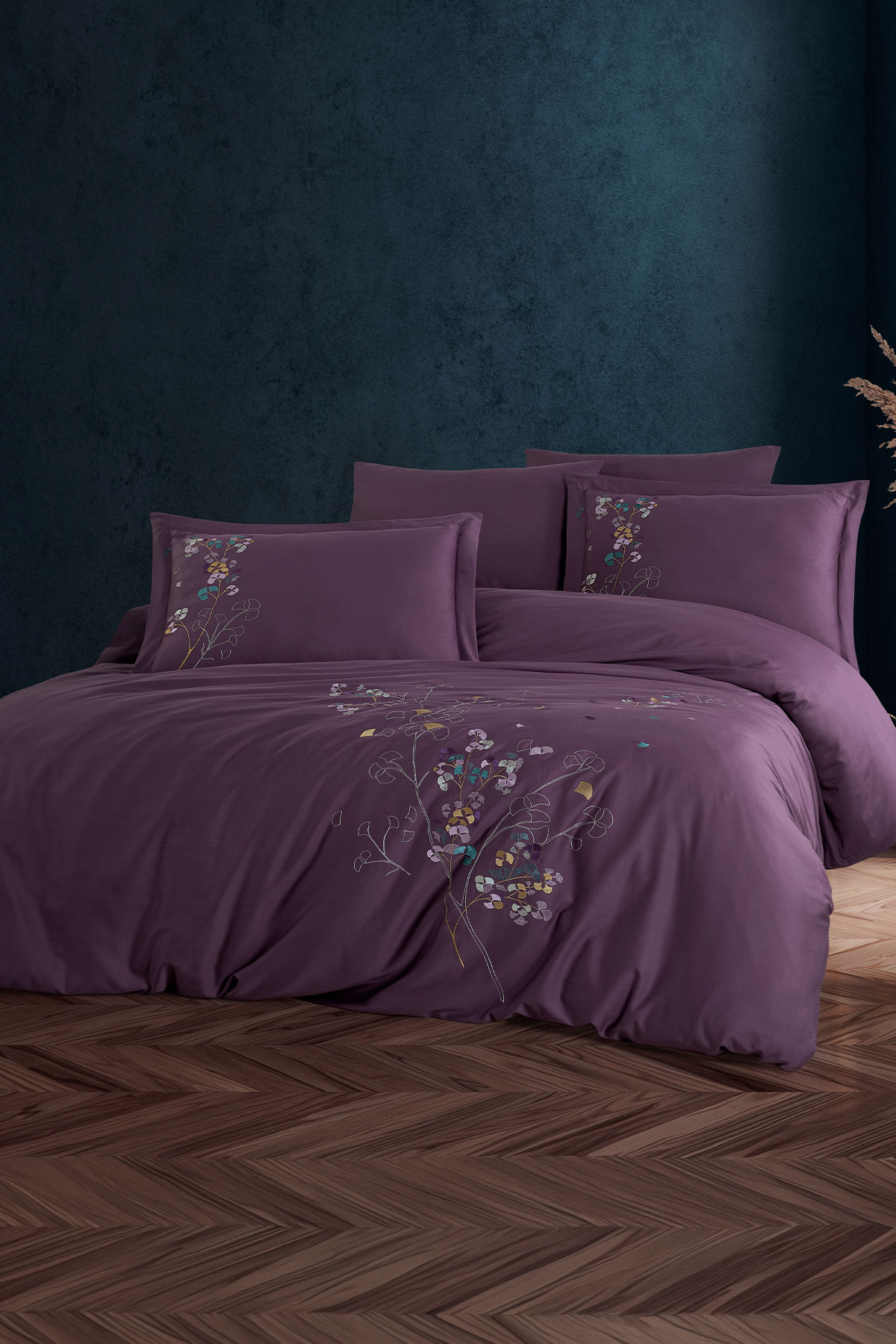 Maribor Nevresim Takımı Çift Kişilik Marley Pamuk Saten - Thumbnail
