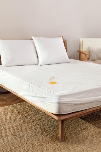 MARİS EV TEKSTİLİ - Maris Karo Fitted Sıvı Geçirmez Alez Komple Lastikli 180x200 140/150 Gr M2 Örme