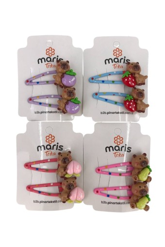 MARİS TOKA - Maris Kız Çocuk Çıtçıt Toka 2'li