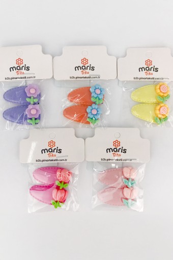 MARİS TOKA - Maris Kız Çocuk Çıtçıt Toka 2'li Çiçek
