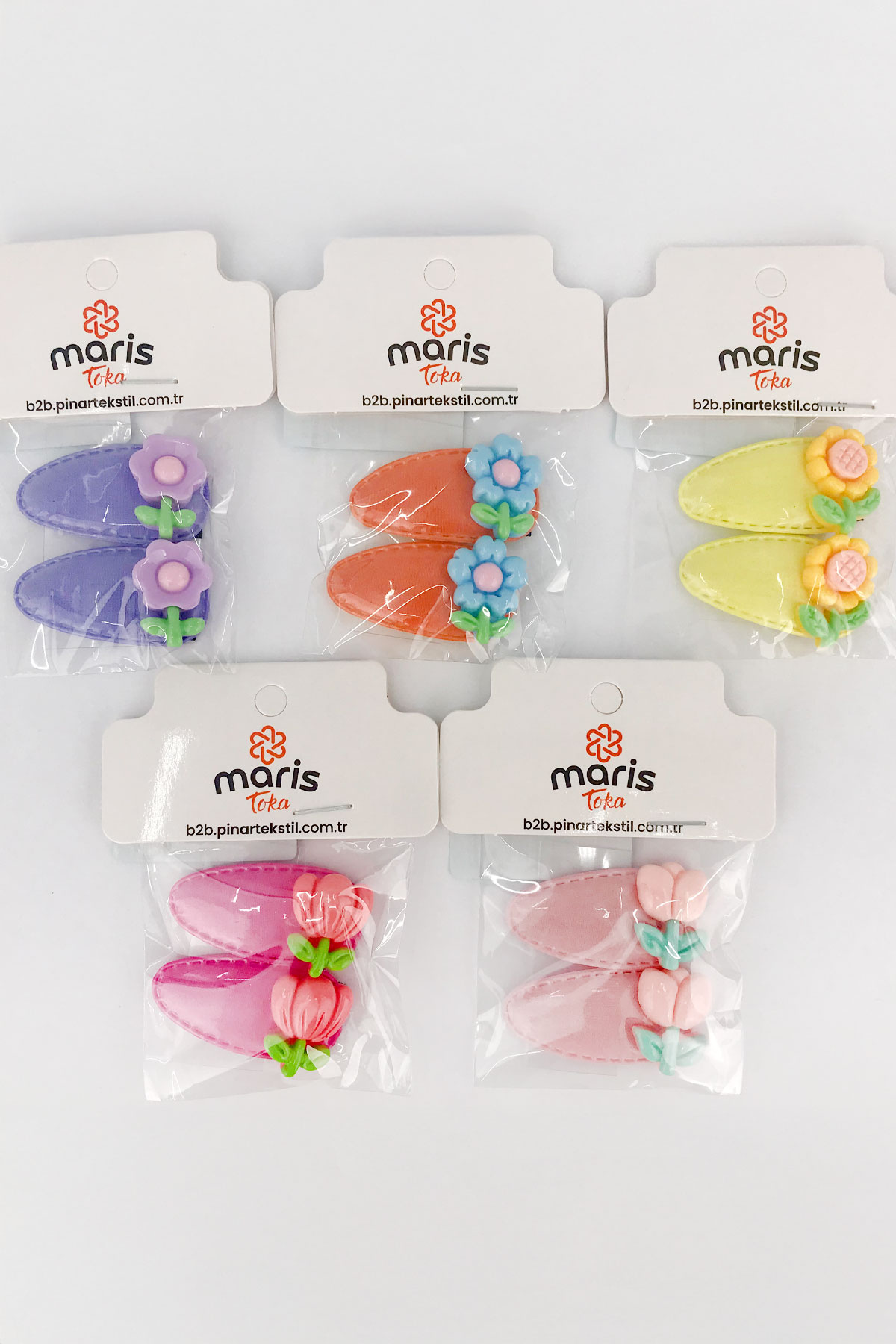 Maris Kız Çocuk Çıtçıt Toka 2'li Çiçek - Thumbnail