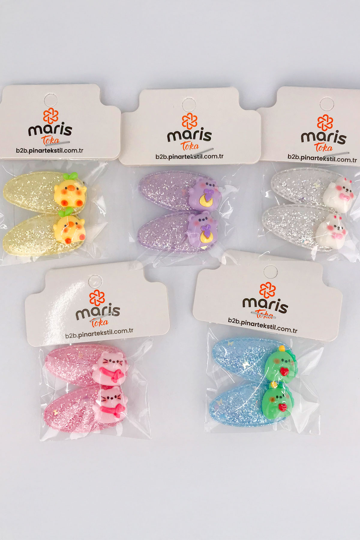 Maris Kız Çocuk Çıtçıt Toka 2'li Figür - Thumbnail