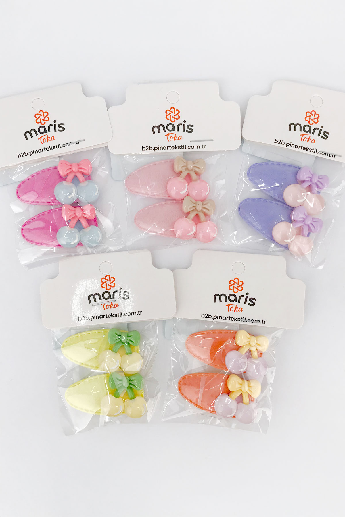 Maris Kız Çocuk Çıtçıt Toka 2'li Kiraz - Thumbnail