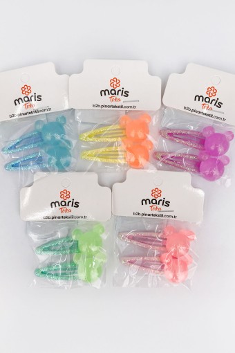 MARİS TOKA - Maris Kız Çocuk Çıtçıt Toka 2'li Miki (1)