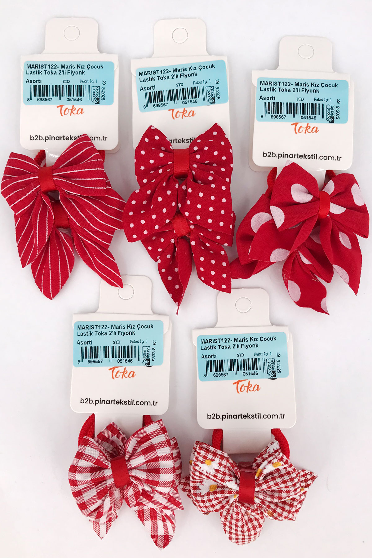 Maris Kız Çocuk Lastik Toka 2'li Fiyonk - Thumbnail