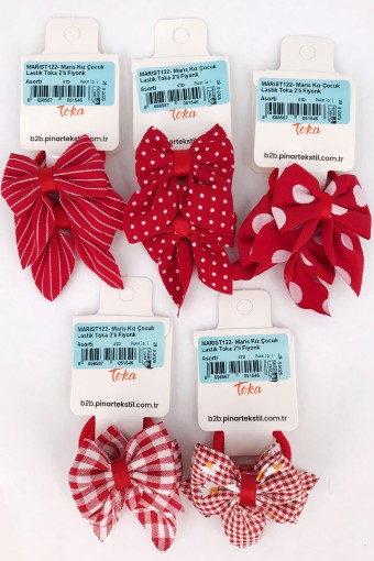 MARİS TOKA - Maris Kız Çocuk Lastik Toka 2'li Fiyonk (1)