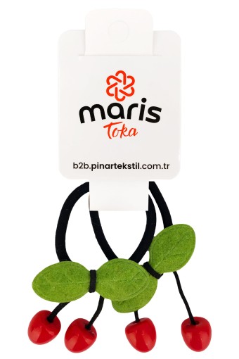 MARİS TOKA - Maris Kız Çocuk Lastik Toka 2'li Kiraz (1)