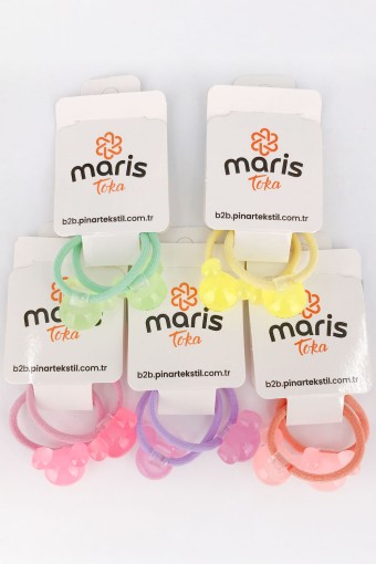 MARİS TOKA - Maris Kız Çocuk Lastik Toka 2'li Miki