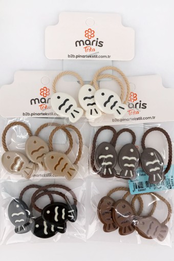 MARİS TOKA - Maris Kız Çocuk Lastik Toka 3'lü Balık