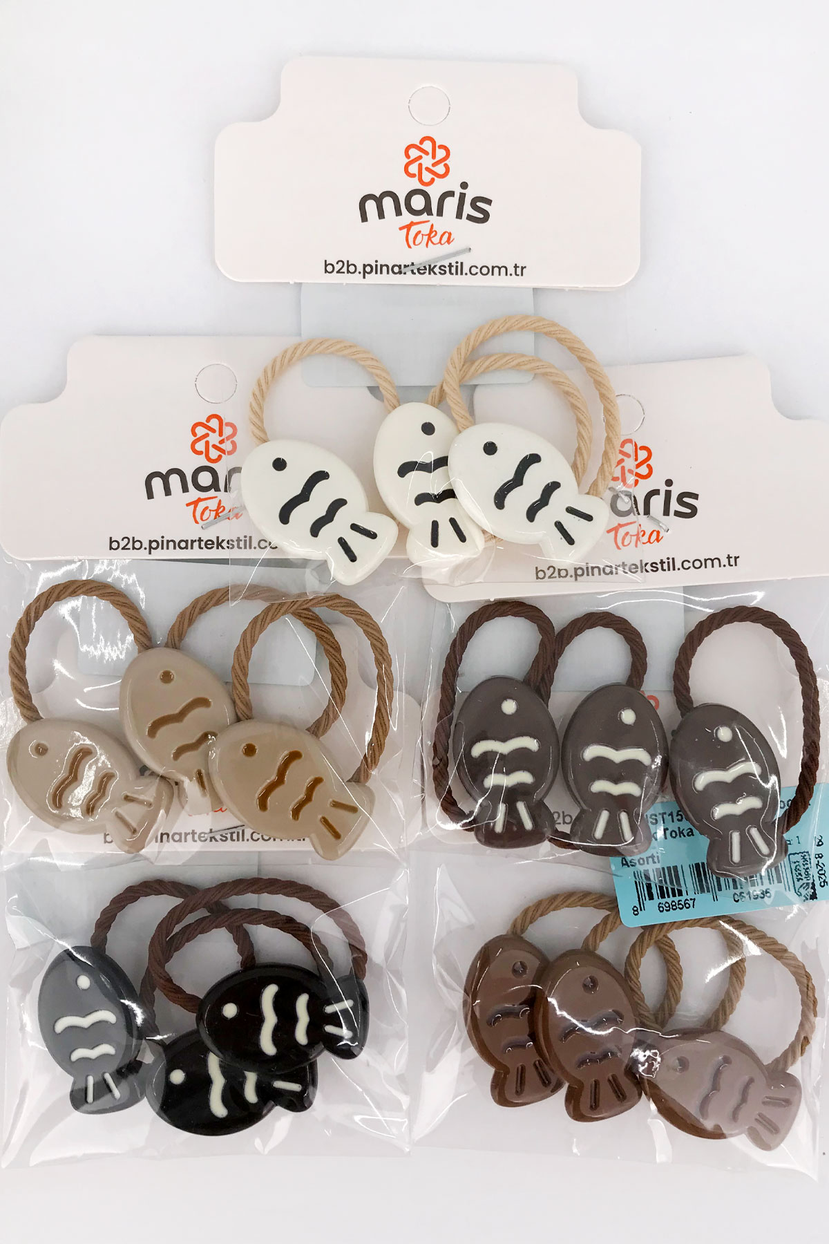 Maris Kız Çocuk Lastik Toka 3'lü Balık - Thumbnail