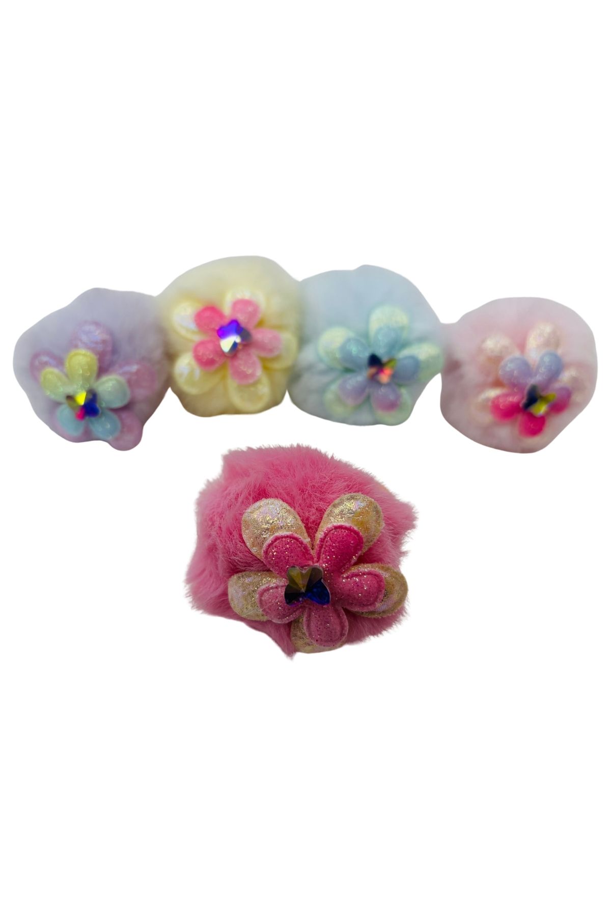 Maris Kız Çocuk Lastik Toka Ponpon - Thumbnail