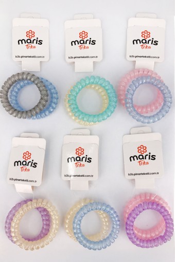 MARİS TOKA - Maris Kız Çocuk Makarna Lastik Toka 2'li Kalp (1)