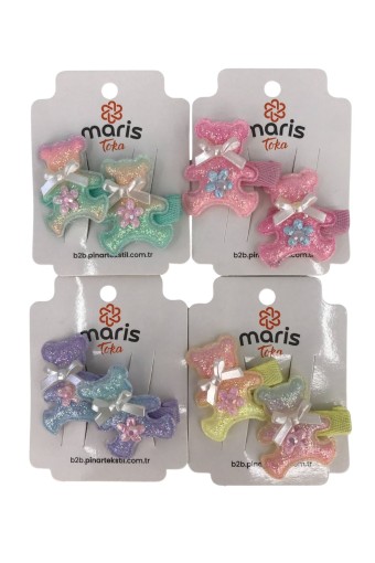 MARİS TOKA - Maris Kız Çocuk Pens Toka 2'li Ayılı