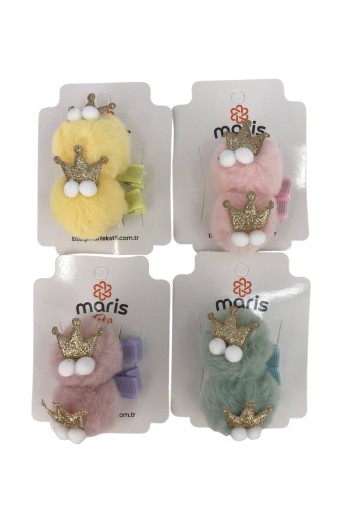 MARİS TOKA - Maris Kız Çocuk Pens Toka 2'li Ponpon