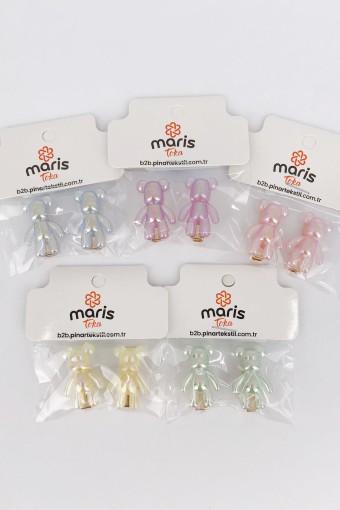 MARİS TOKA - Maris Kız Çocuk Pens Toka Ayıcık 2'li