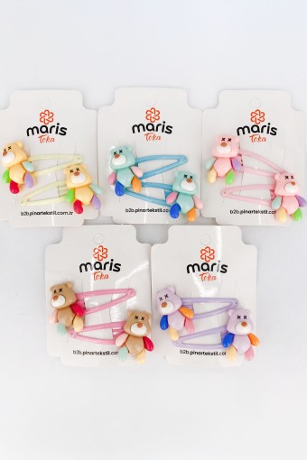 MARİS TOKA - Maris Kız Çocuk Pens Toka Ayıcık 2'li (1)