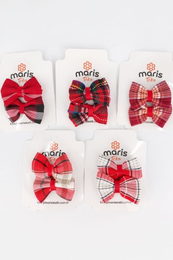 MARİS TOKA - Maris Kız Çocuk Pens Toka Ekose 2'li (1)