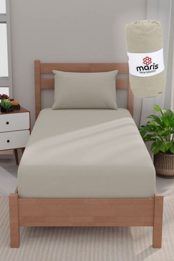 MARİS EV TEKSTİLİ - Maris Lastikli Çarşaf Tek Kişilik 100x200 (1)