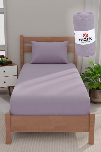 MARİS EV TEKSTİLİ - Maris Lastikli Çarşaf Yastık Takım Tek Kişilik 100x200 (1)