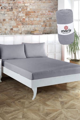 MARİS EV TEKSTİLİ - Maris Lastikli Çarşaf Yastıklı Takım Çift Kişilik 160x200