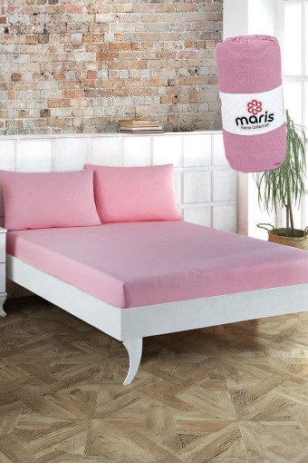 MARİS EV TEKSTİLİ - Maris Lastikli Çarşaf Yastıklı Takım Çift Kişilik 180x200