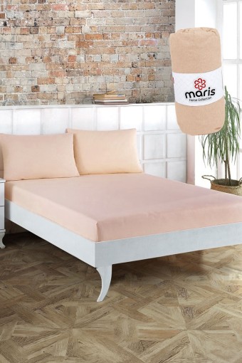 MARİS EV TEKSTİLİ - Maris Lastikli Çarşaf Yastıklı Takım Çift Kişilik 180x200 (1)