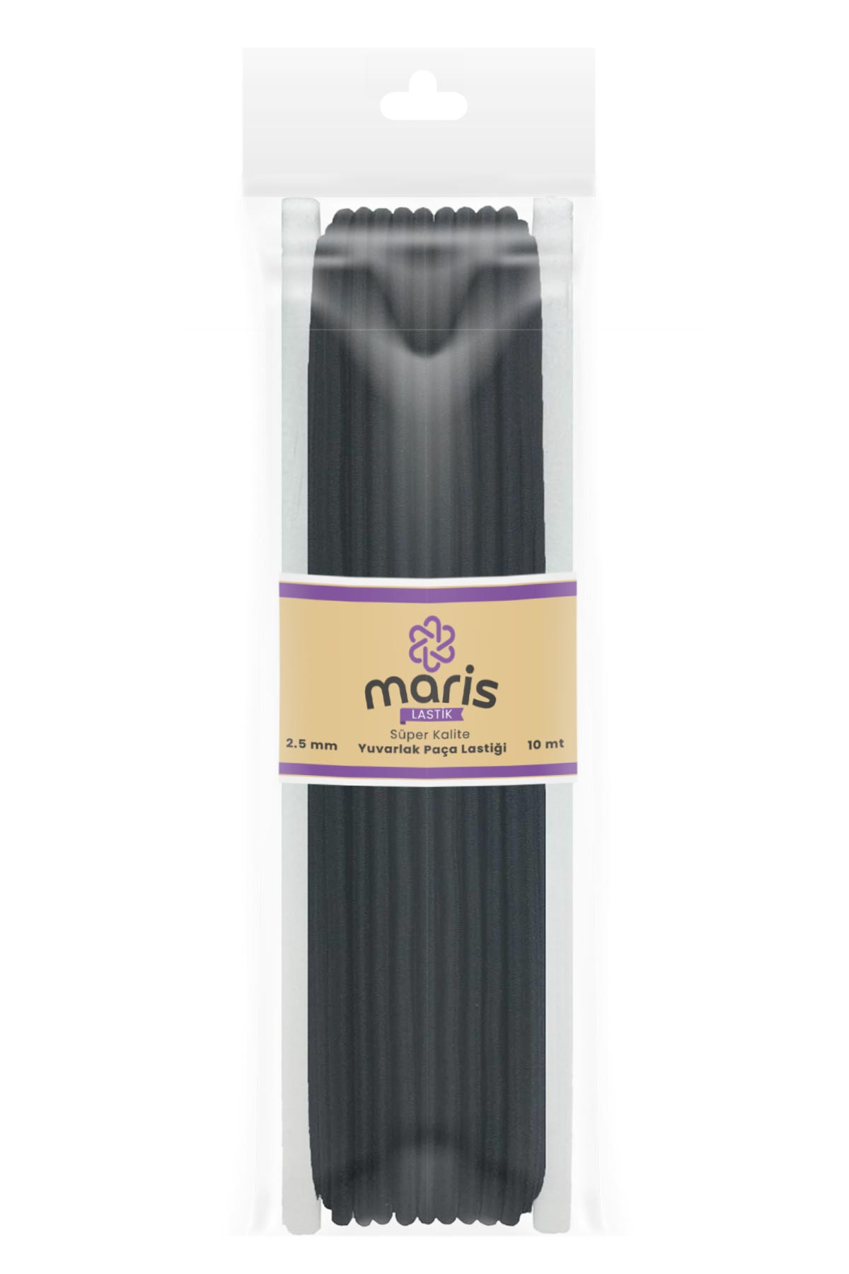 Maris Paça Lastiği 10 Mt Yuvarlak 2,5 Mm - Siyah - STD - Thumbnail