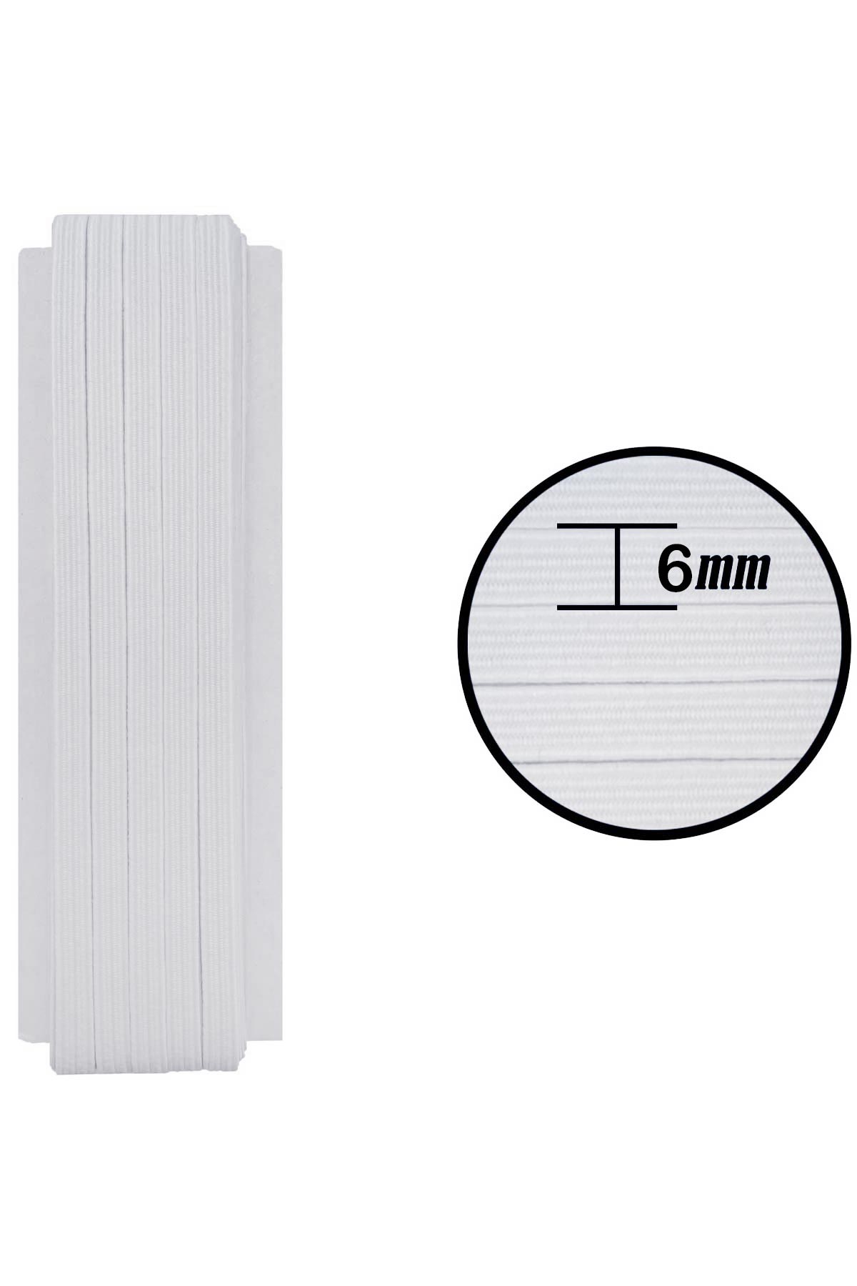 Maris Paça Lastiği No:1 Yassı 10 Mt 6 Mm - Beyaz - STD - Thumbnail