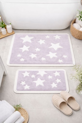 MARİS EV TEKSTİLİ - Maris Paspas 2'li Set 60x100cm 50x60cm Yıldızlı